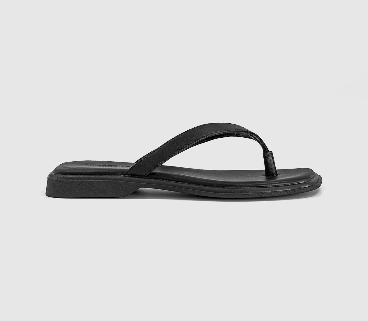 Vagabond ShoemakersIzzy Toe Thong SandalsBlack Leather