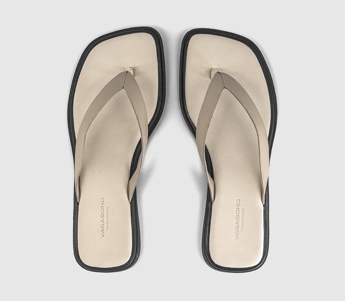 Vagabond ShoemakersIzzy Toe Thong SandalsOff White Leather