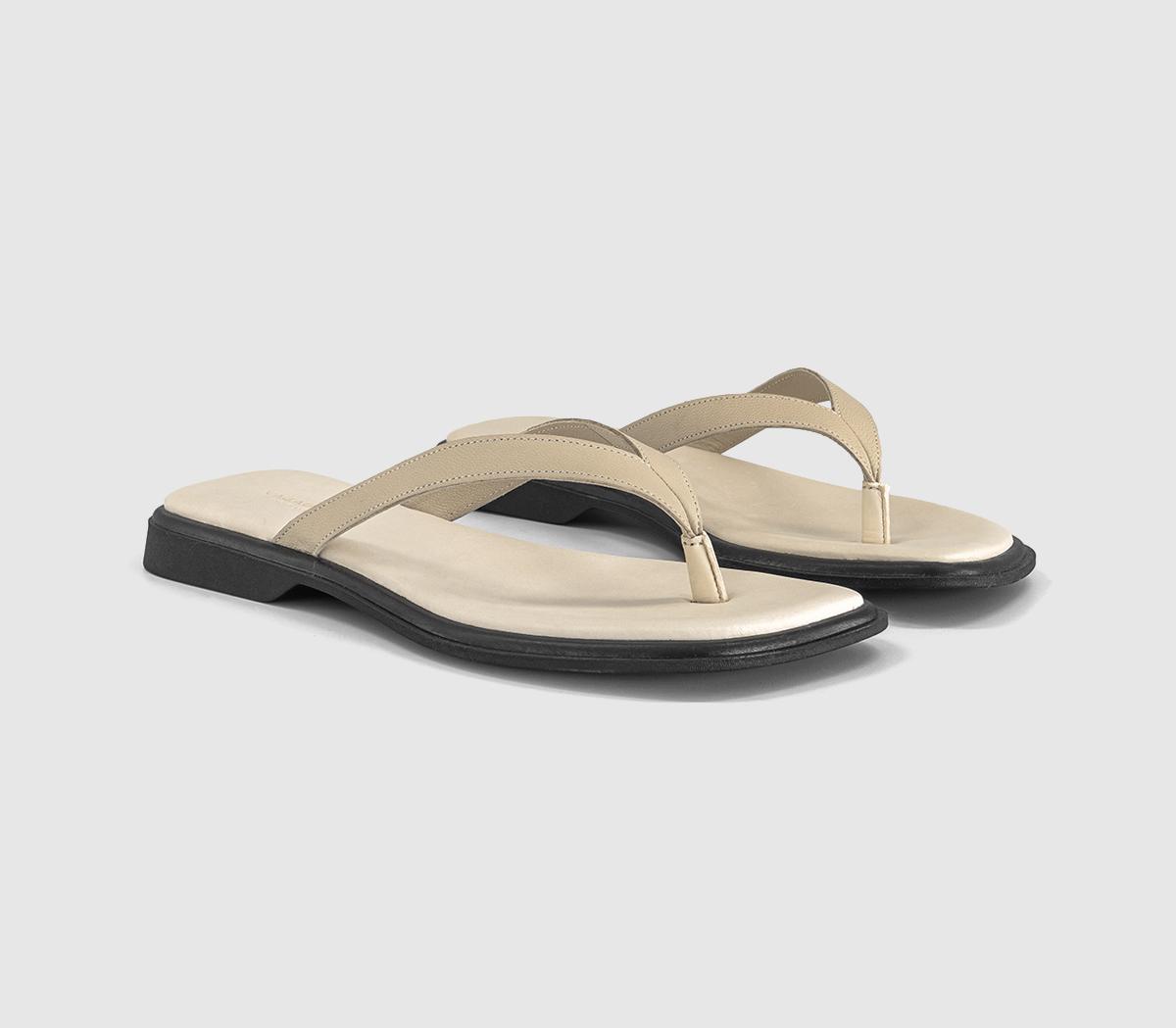Vagabond ShoemakersIzzy Toe Thong SandalsOff White Leather