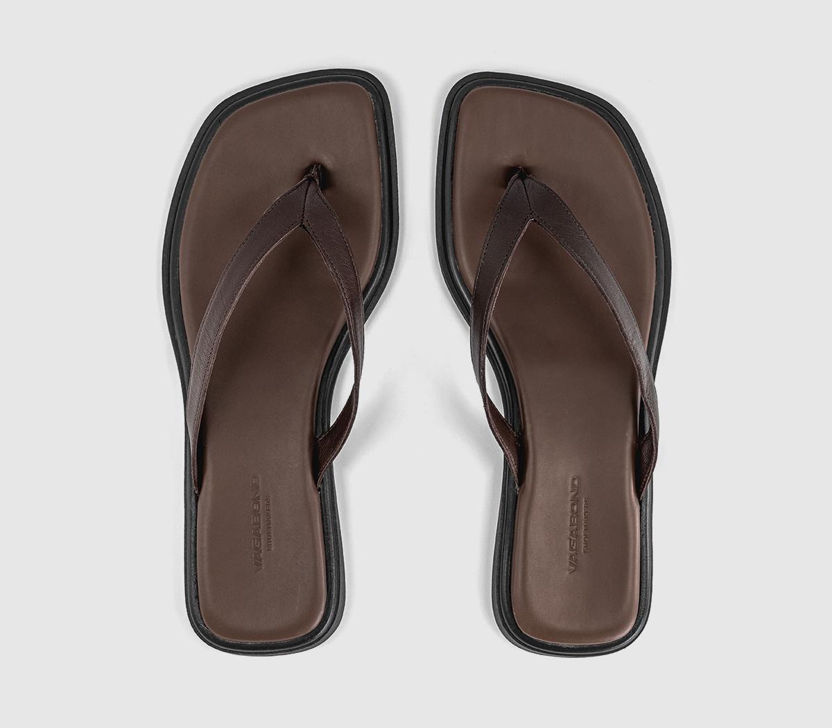 Vagabond ShoemakersIzzy Toe Thong SandalsChocolate Leather