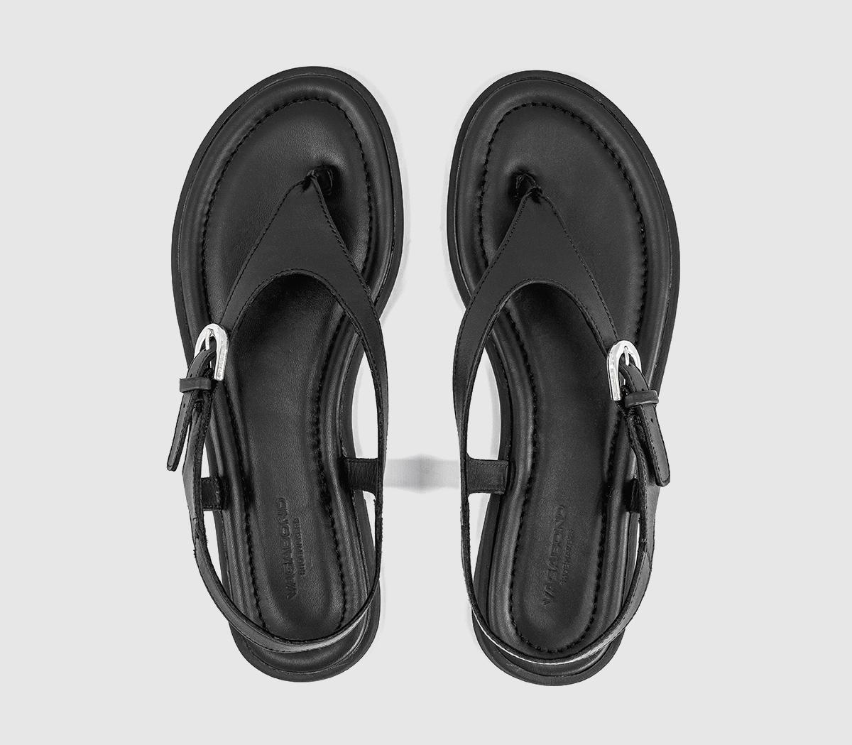 Vagabond ShoemakersZaida Toe Thong SandalsBlack Leather