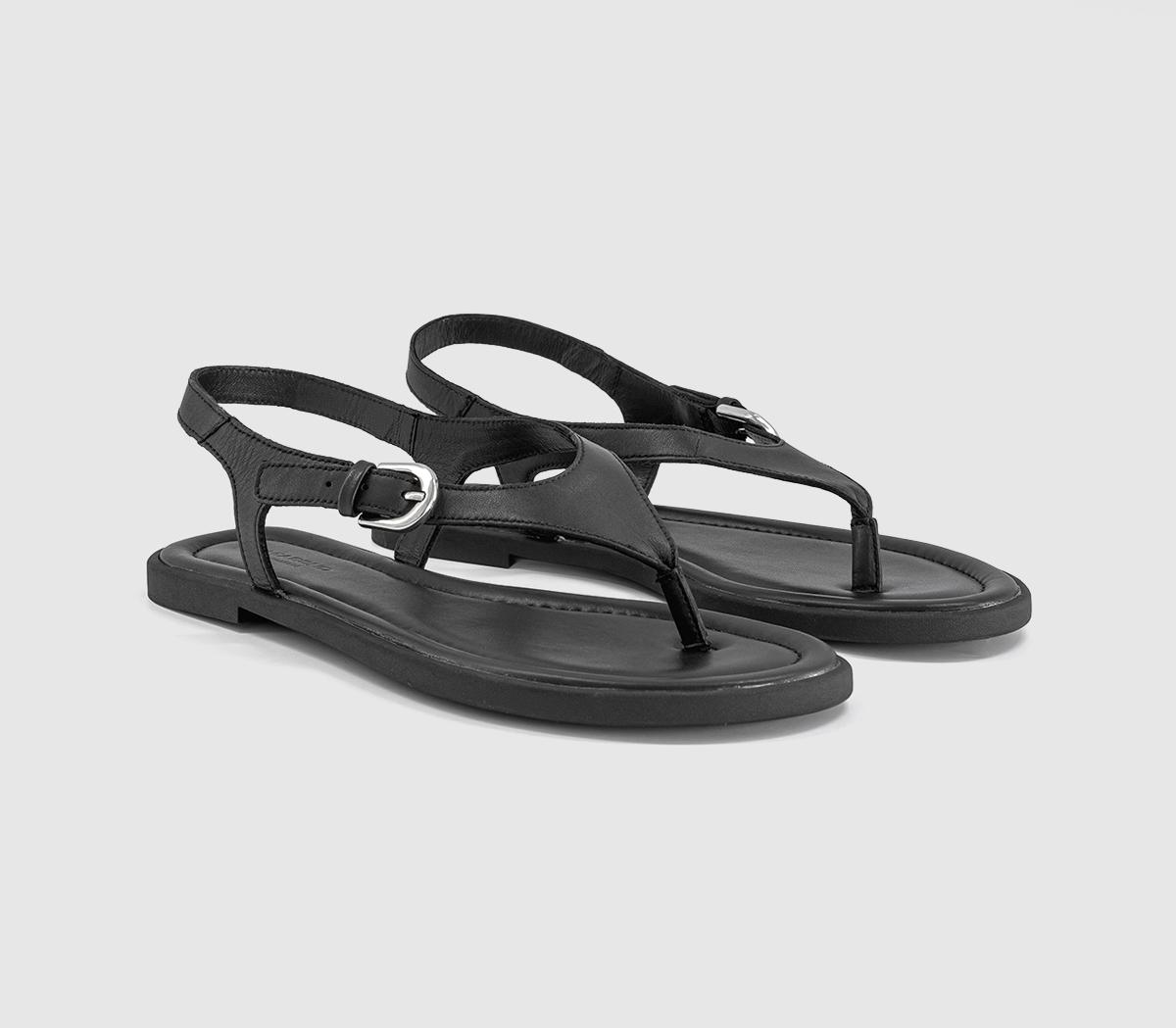 Vagabond ShoemakersZaida Toe Thong SandalsBlack Leather