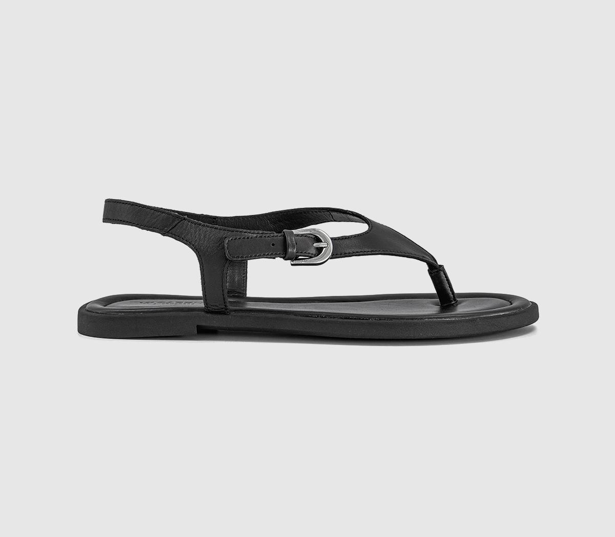 Vagabond ShoemakersZaida Toe Thong SandalsBlack Leather