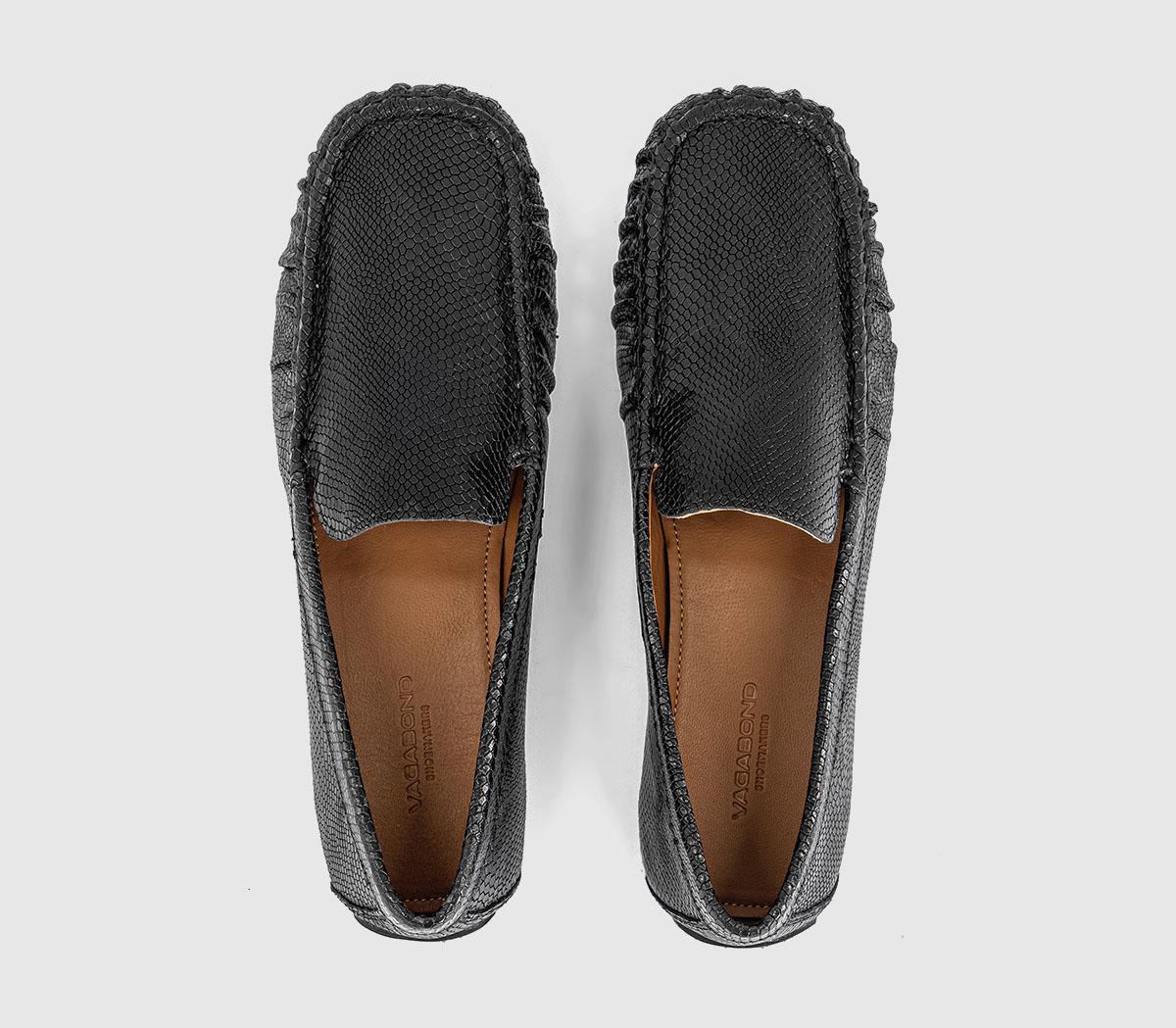 Vagabond ShoemakersMika Driver LoafersBlack Embossed