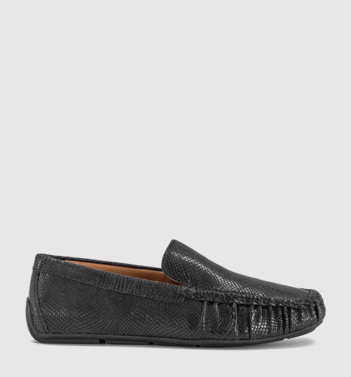 Vagabond Shoemakers Mika Driver Loafers Black Embossed