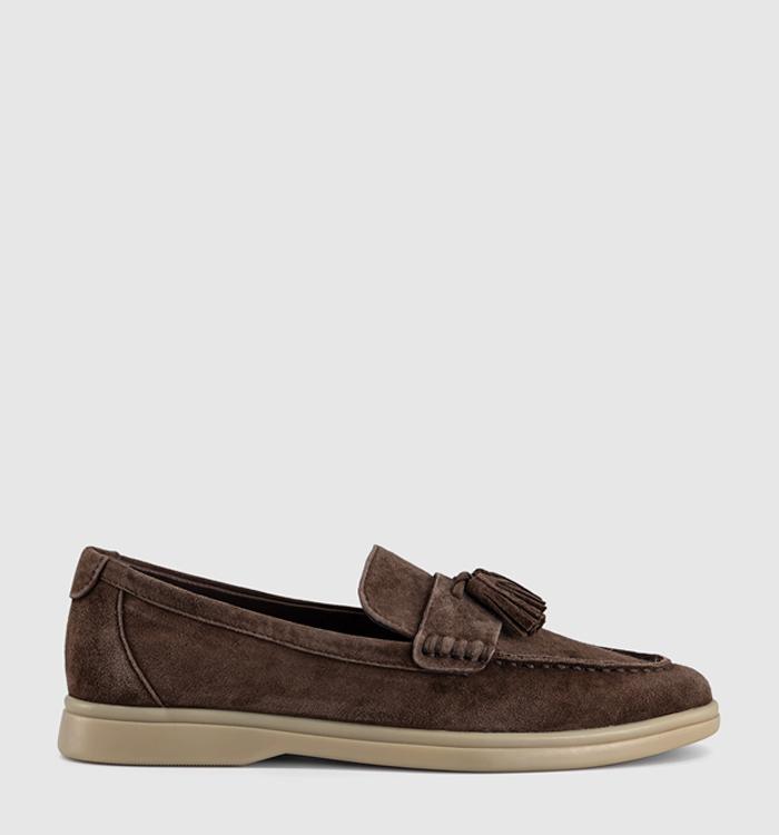 OFFICE Fay Suede Tassel Loafer Brown Suede