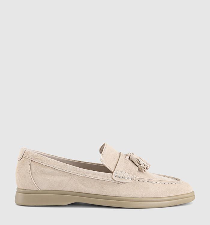 OFFICE Fay Suede Tassel Loafers Beige Suede