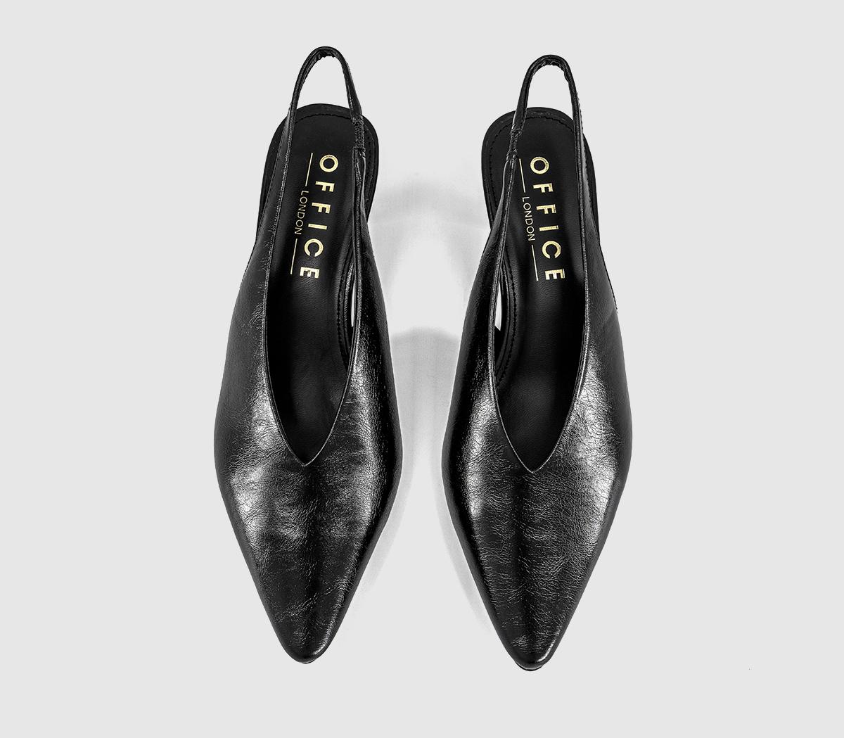 OFFICEMonique High Vamp Slingback Kitten Heels CourtBlack