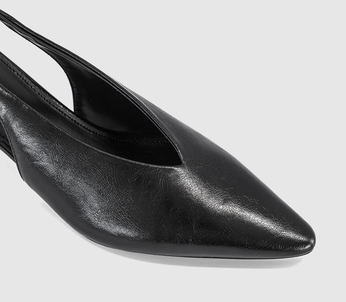 OFFICEMonique High Vamp Slingback Kitten Heels CourtBlack