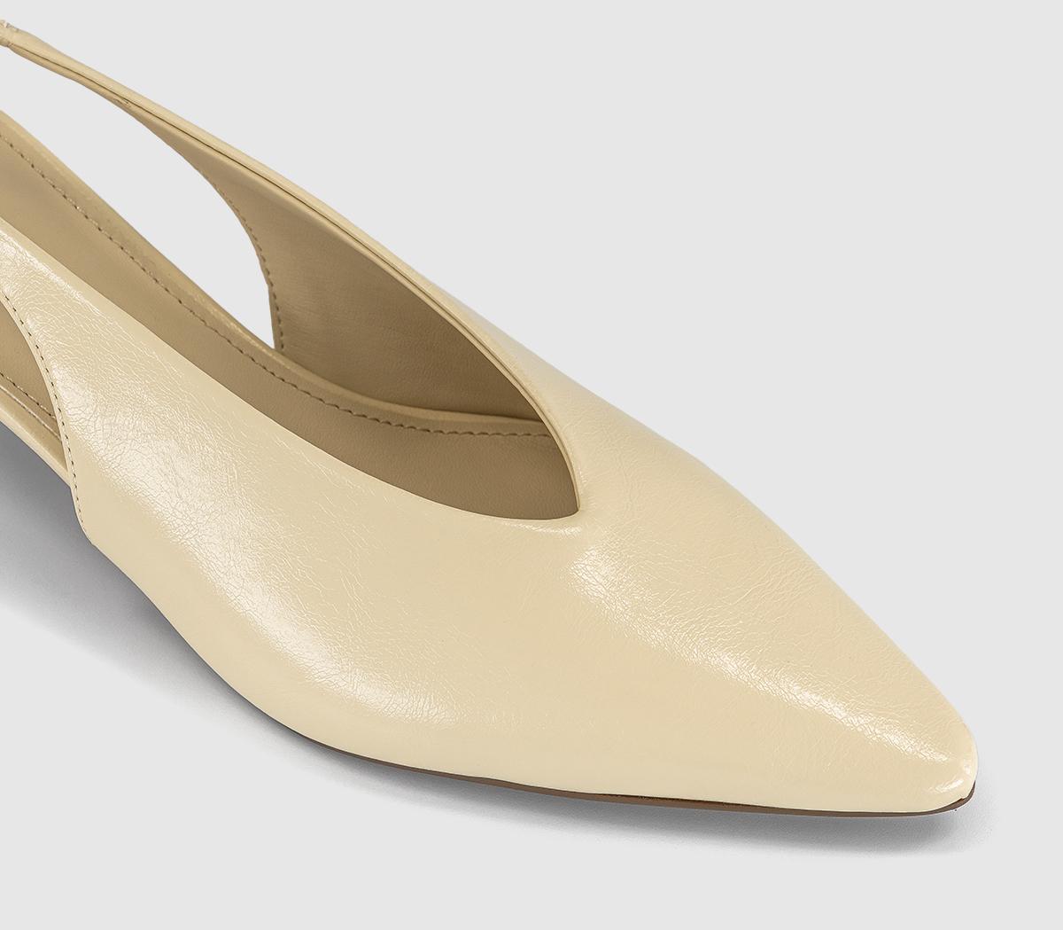 OFFICEMonique High Vamp Slingback Kitten Heels CourtButter Yellow