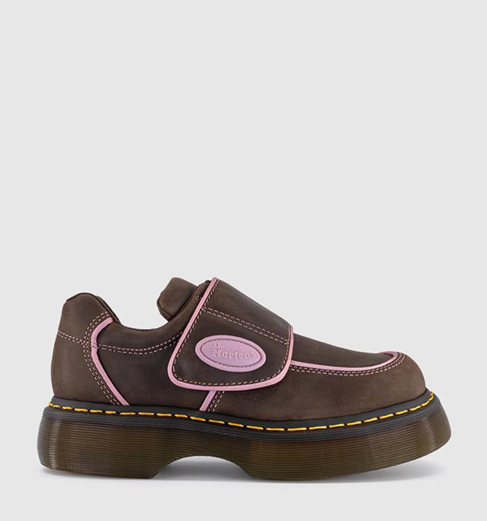 Dr. Martens Buzz Strap Shoes Dark Brown Wyoming