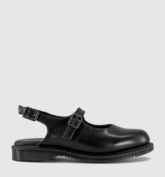 Dr. Martens Madaline Mary Janes Black Polished Smooth