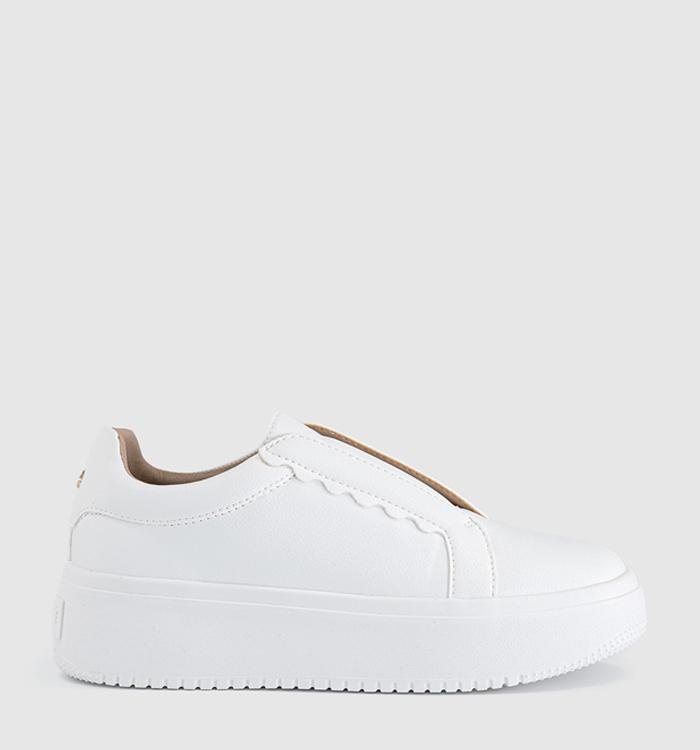 OFFICE Topaz Slip On Platform Trainers White