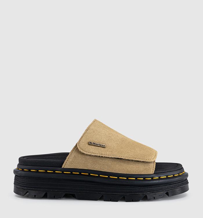 Dr. Martens Zebzag Sliders Savannah Tan Suede