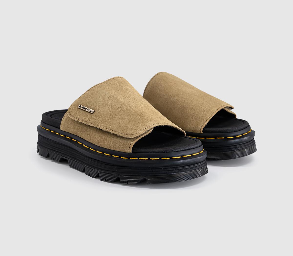 Dr. MartensZebzag SlidersSavannah Tan Suede