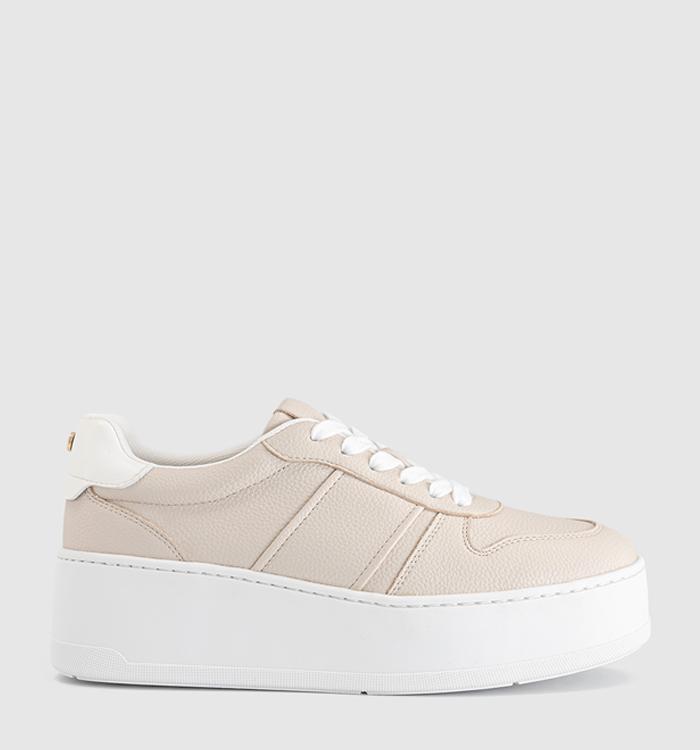 OFFICE Tatum Platform Lace Up Trainers Blush