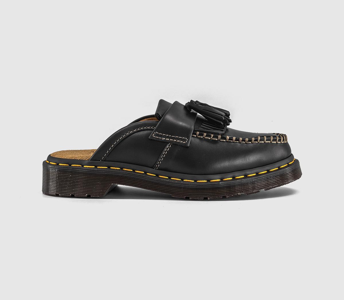 Dr. Martens Adrian Mules Orleans Black in Women's Size 5, Office Shoes