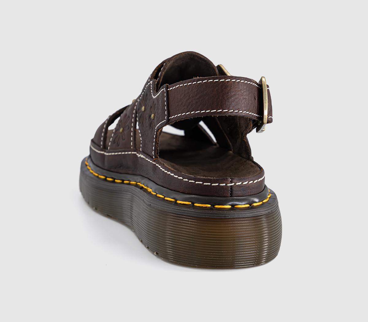 Dr. MartensWrenlie Open Flower SandalsDark Brown Grizzly