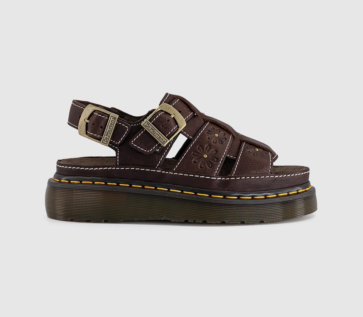 Dr. MartensWrenlie Open Flower SandalsDark Brown Grizzly