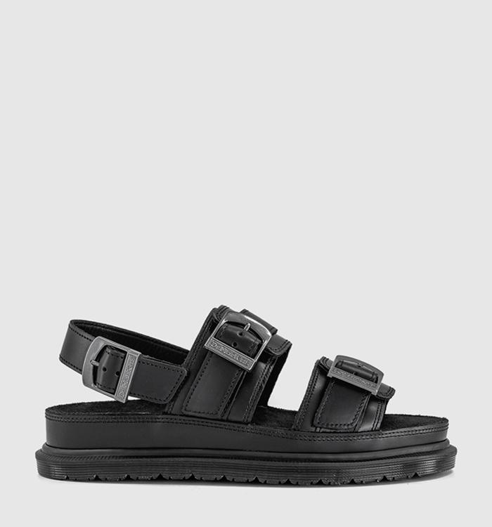 Dr. Martens San Two Strap Sandals Black Orleans