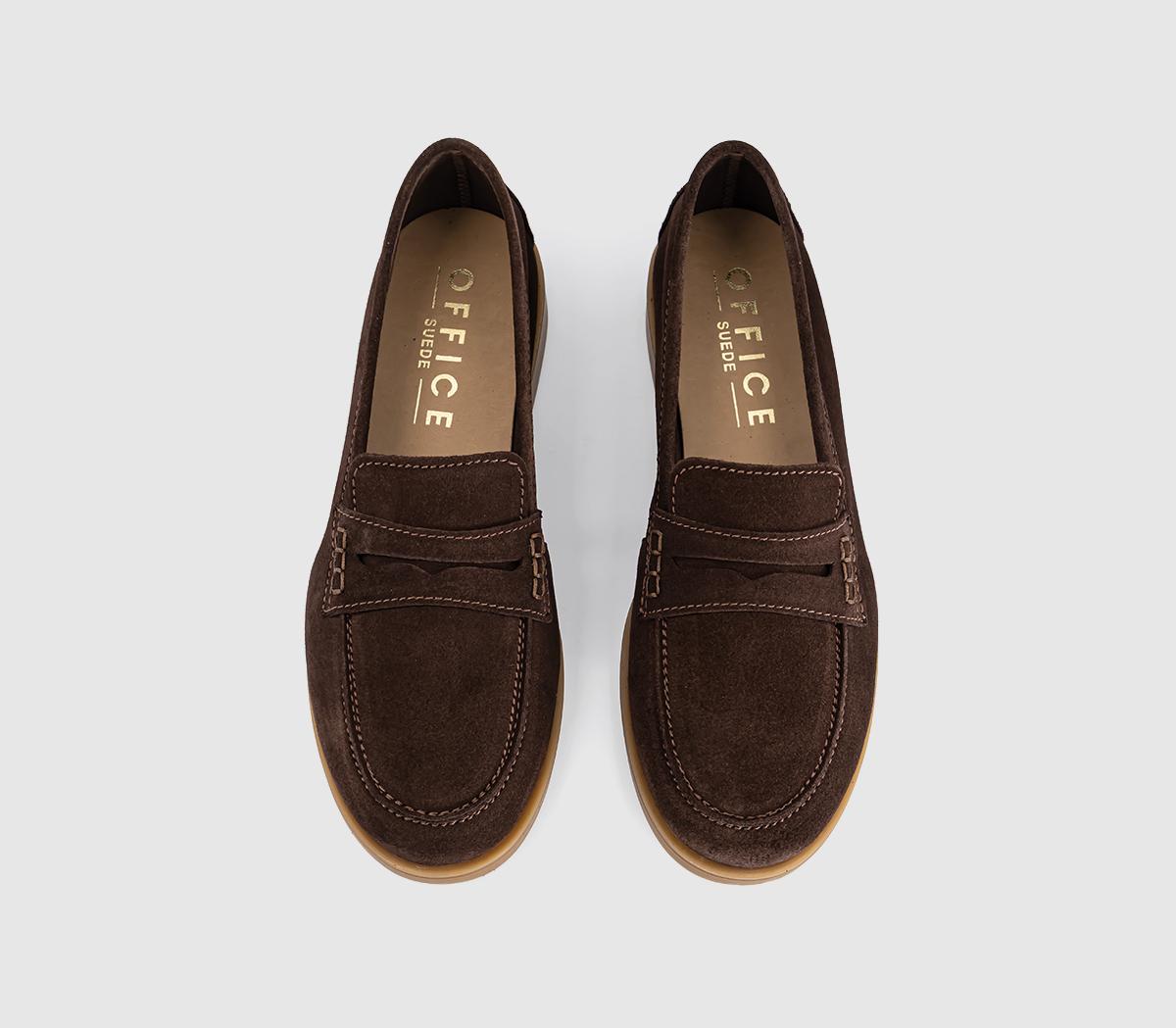 OFFICEFinesse Gum Sole Penny LoafersBrown Suede