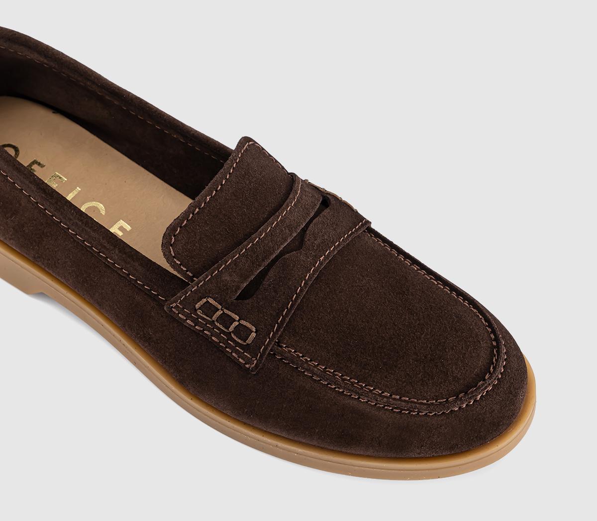 OFFICEFinesse Gum Sole Penny LoafersBrown Suede