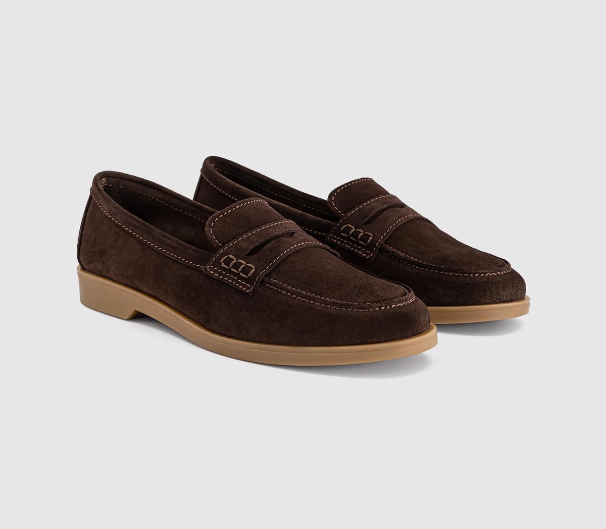 OFFICEFinesse Gum Sole Penny LoafersBrown Suede