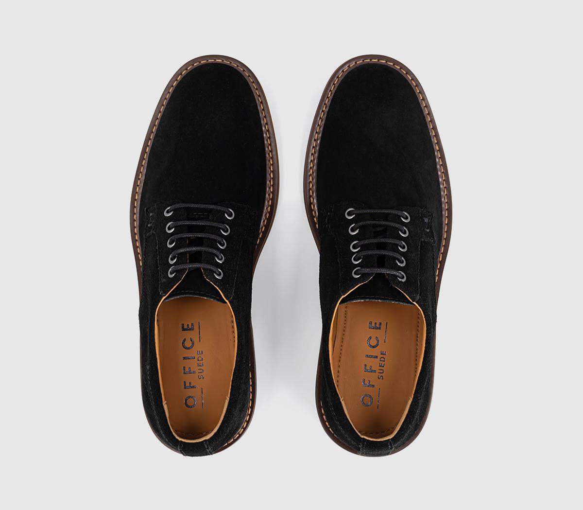 OFFICECaledonian Eyelet Derby ShoesBlack Suede