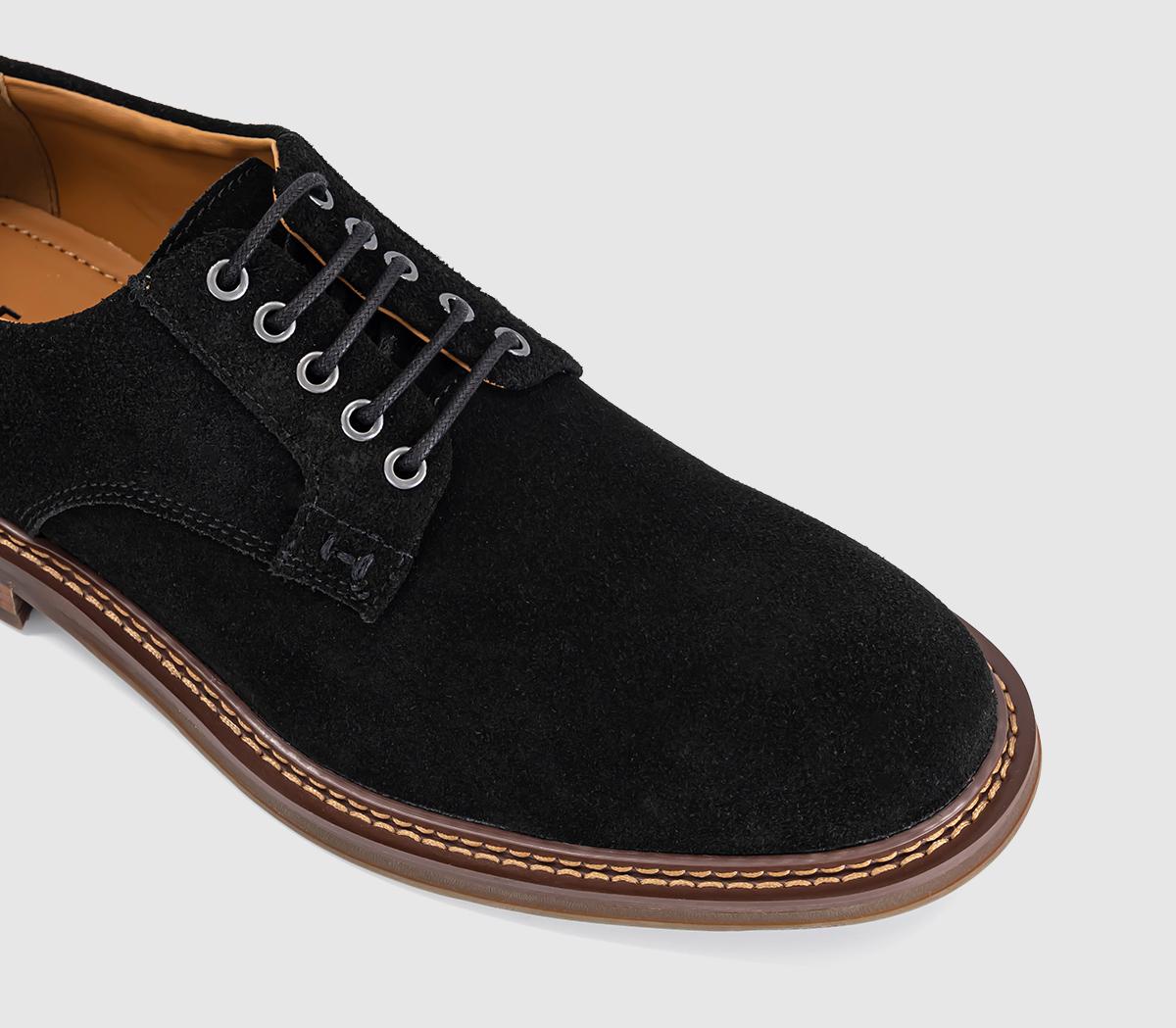 OFFICECaledonian Eyelet Derby ShoesBlack Suede