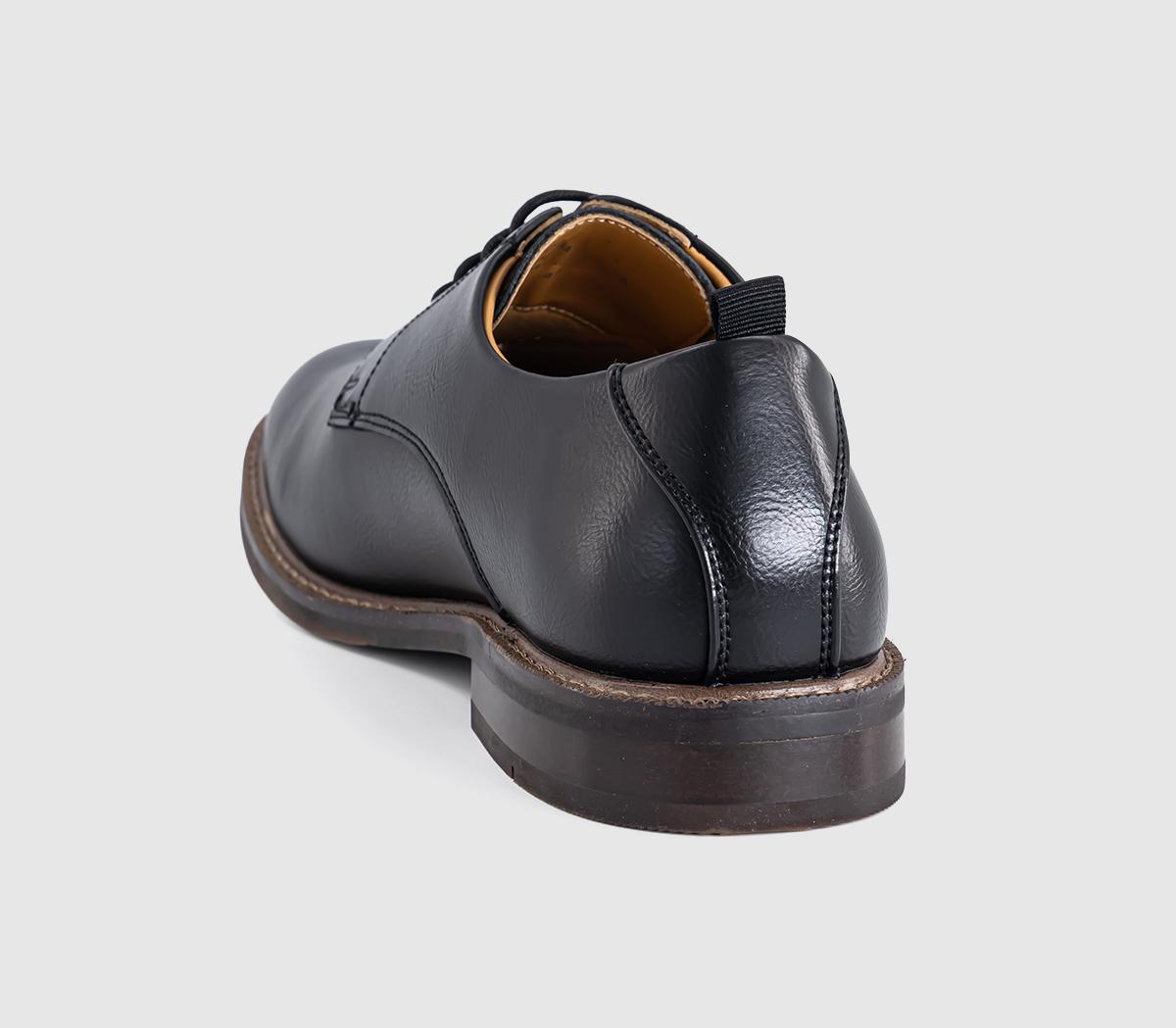 OFFICEMarlborough Stitch Detail Plain Toe Derby ShoesBlack