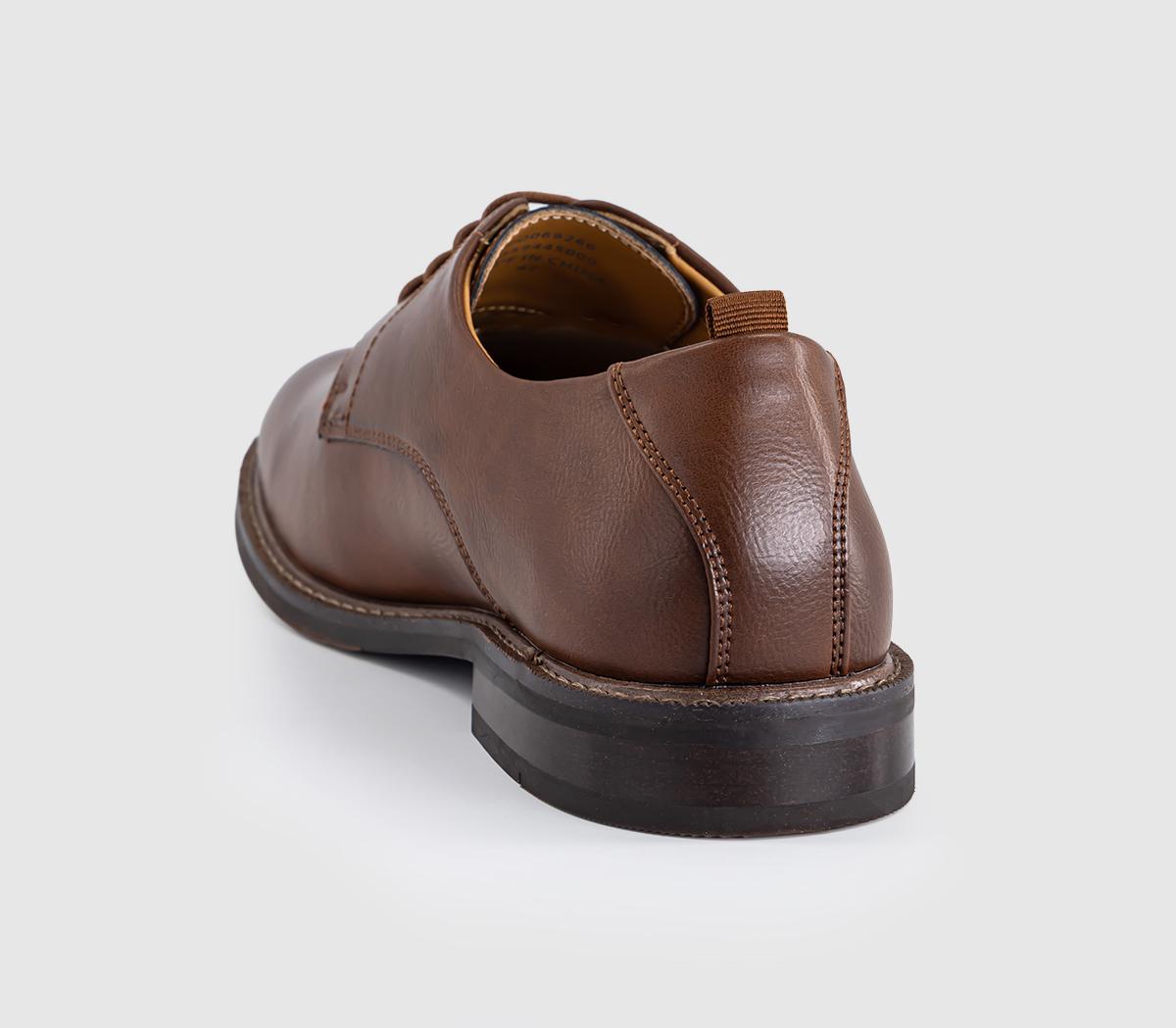 OFFICEMarlborough Stitch Detail Plain Toe Derby ShoesTan
