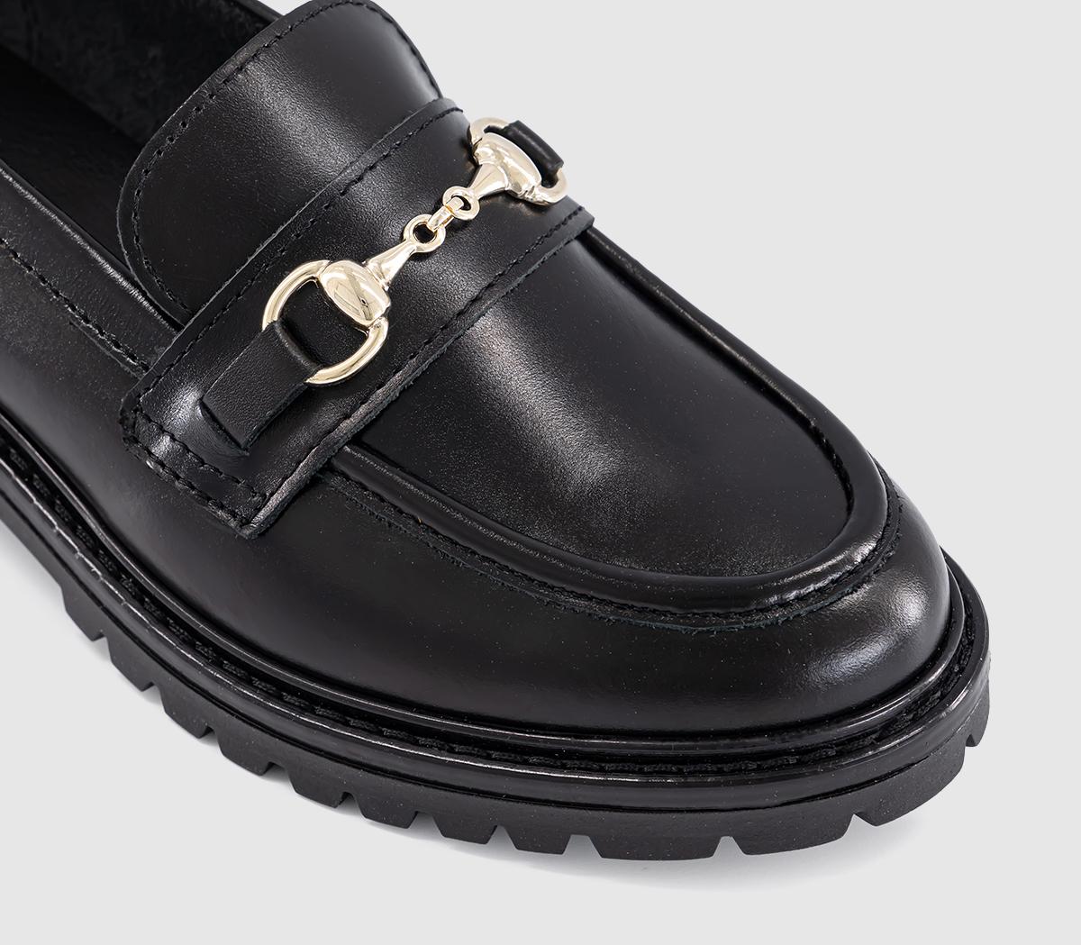 OFFICEFenna Chunky Cleated Snaffle LoafersBlack Leather
