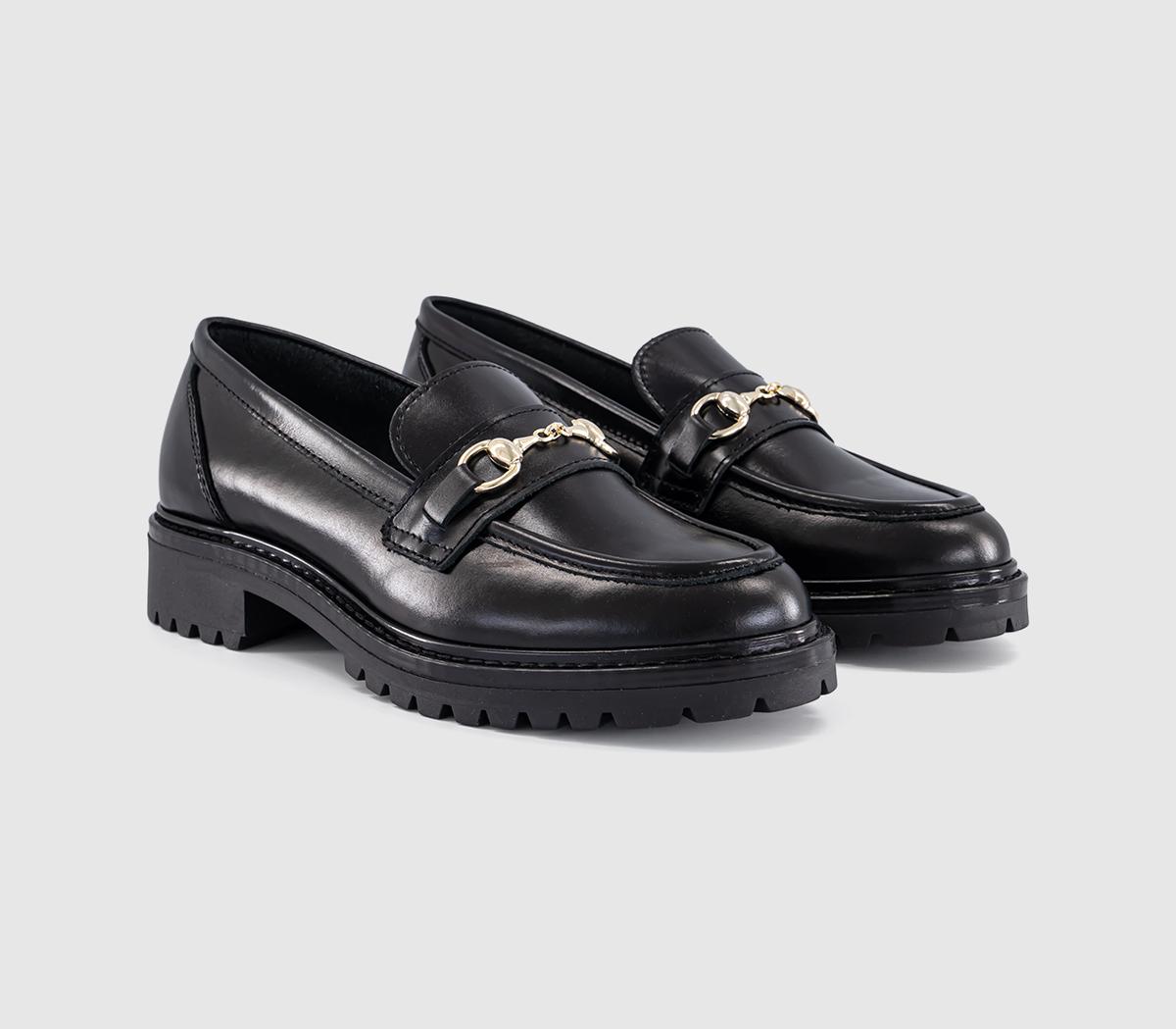 OFFICEFenna Chunky Cleated Snaffle LoafersBlack Leather