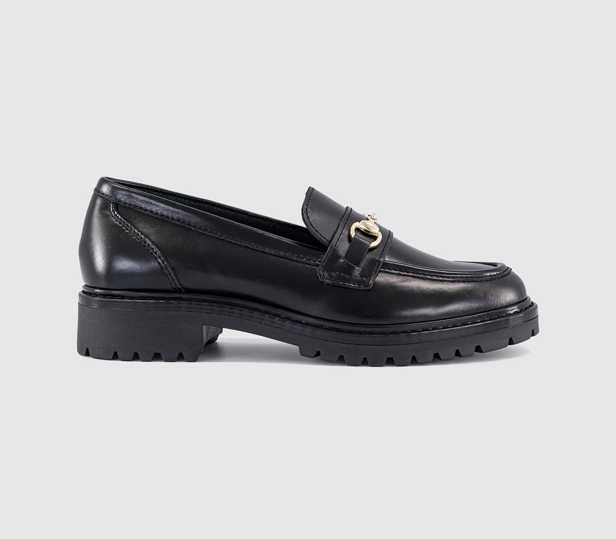 OFFICEFenna Chunky Cleated Snaffle LoafersBlack Leather