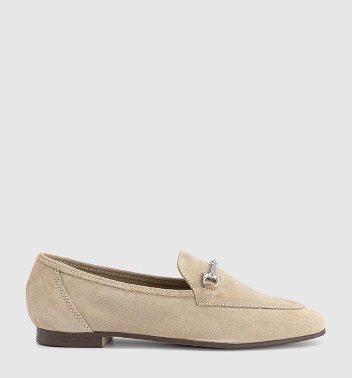 OFFICE Freida Snaffle Loafers Beige Suede