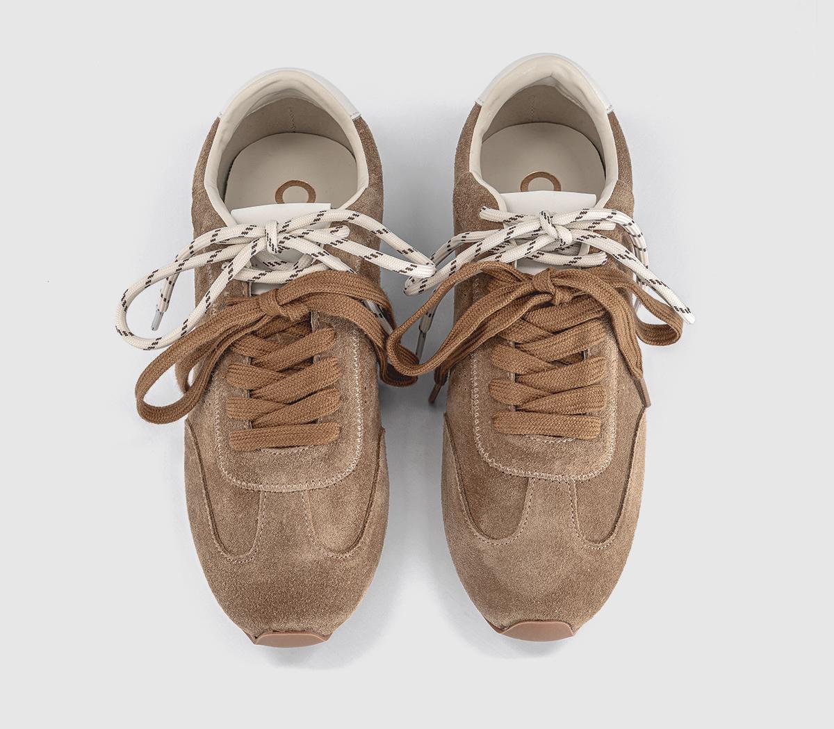 OFFICETalon Slim Sole Suede Runner TrainersTan Suede