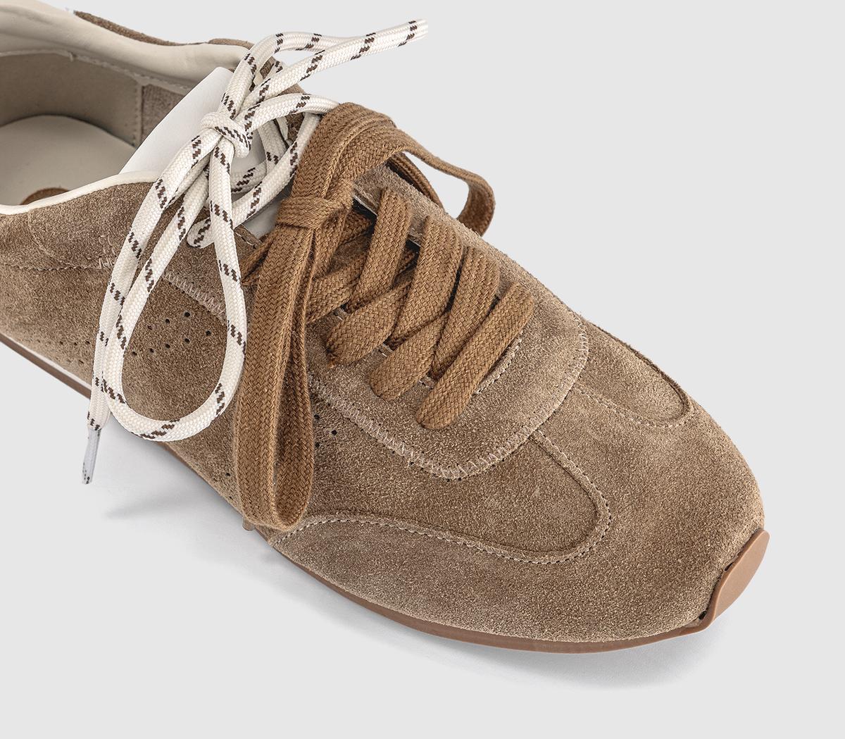 OFFICETalon Slim Sole Suede Runner TrainersTan Suede