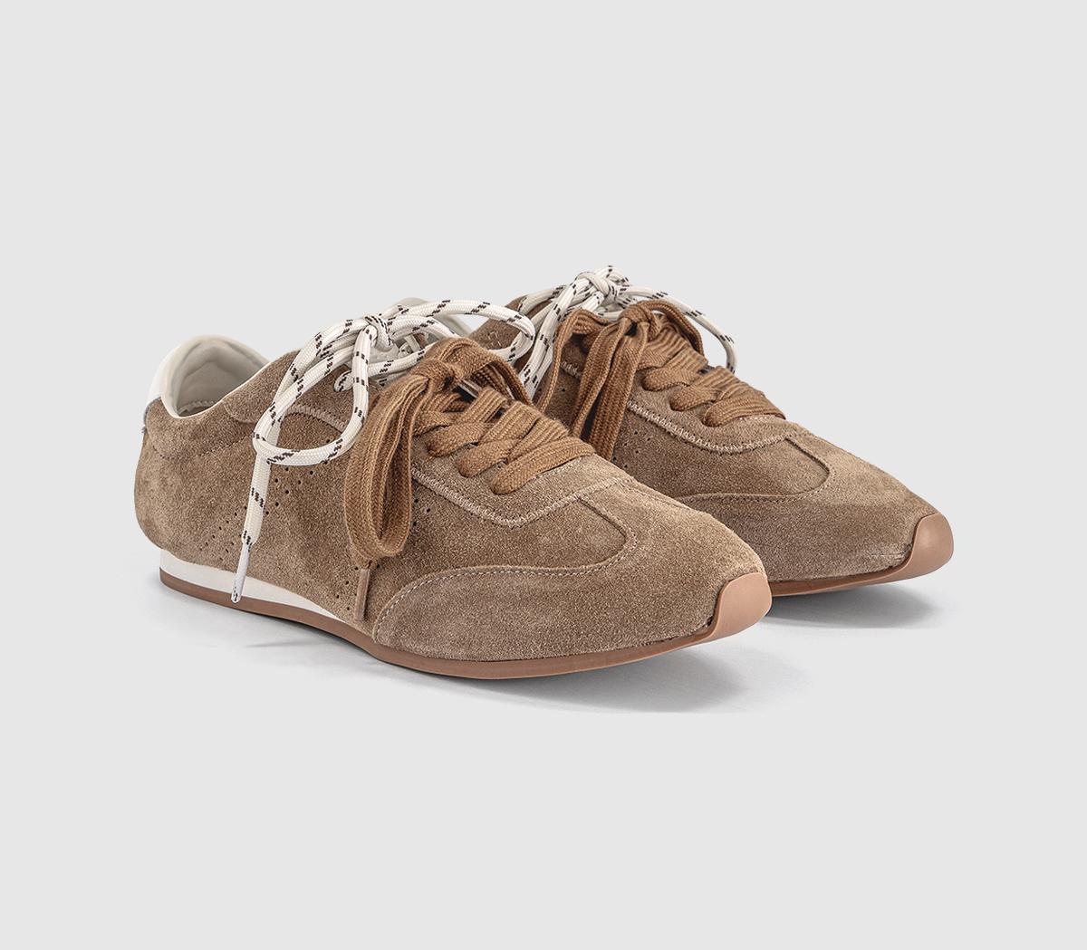 OFFICETalon Slim Sole Suede Runner TrainersTan Suede