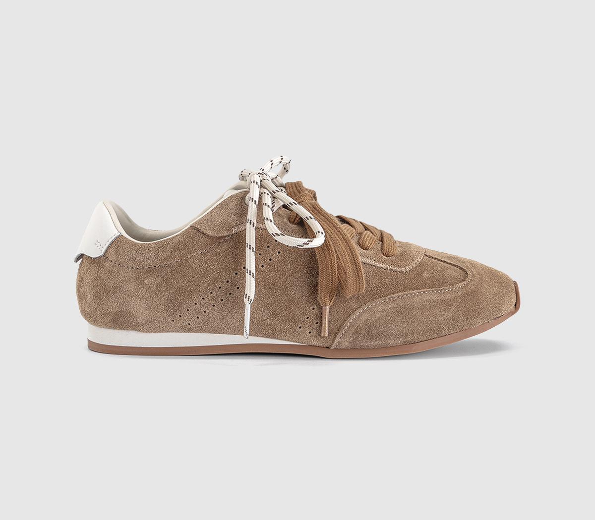 OFFICETalon Slim Sole Suede Runner TrainersTan Suede