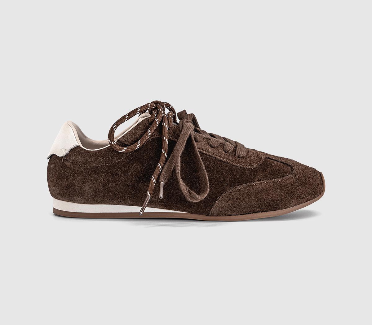 OFFICETalon Slim Sole Suede Runner TrainersBrown Suede