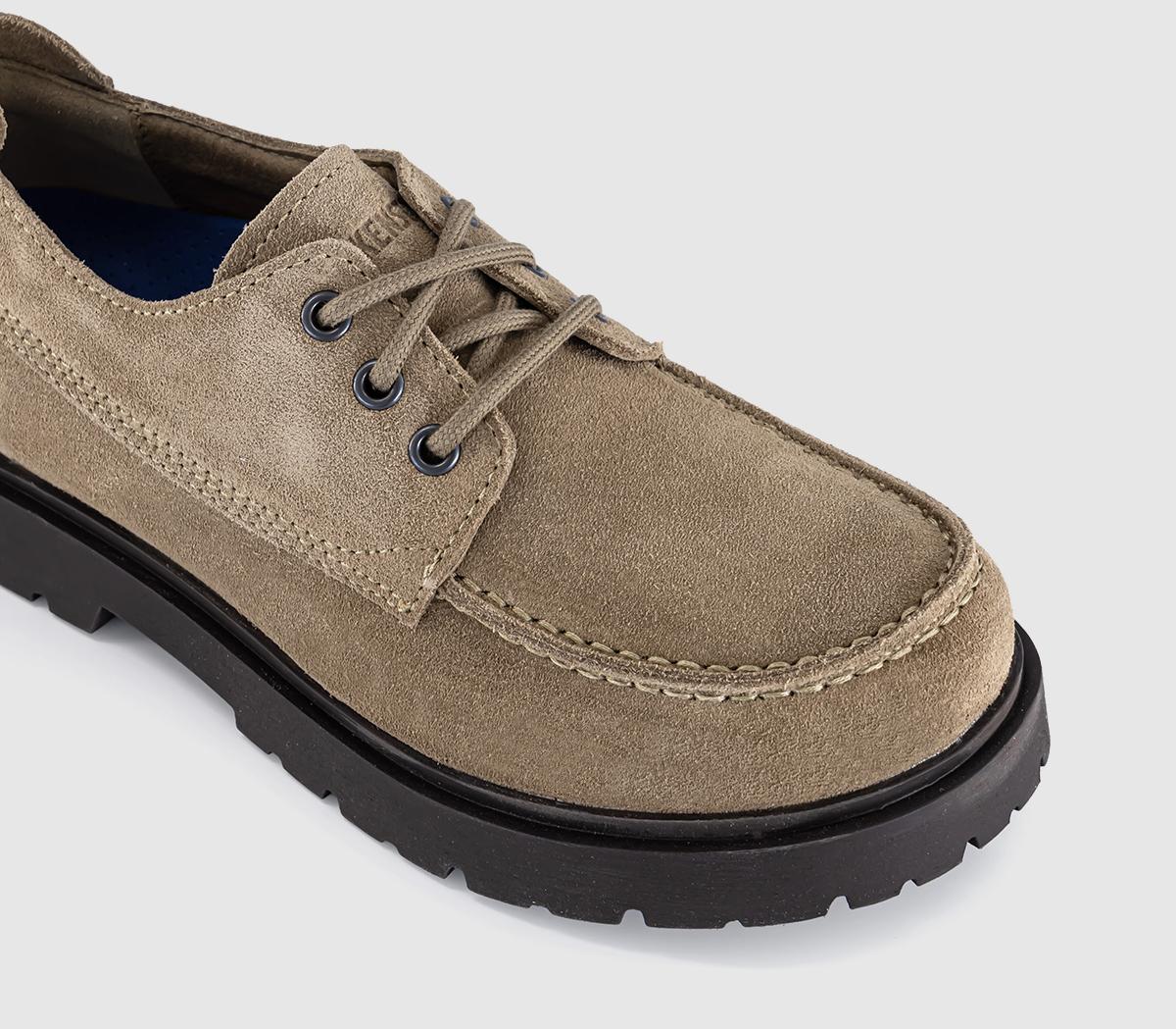 BIRKENSTOCKHighwood Moc Lace Low ShoesGrey Taupe Suede