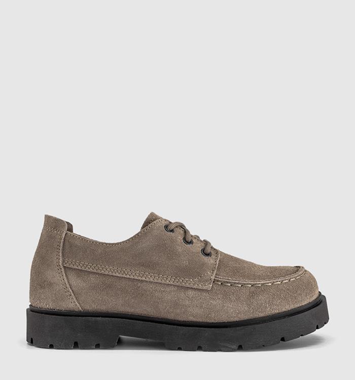 BIRKENSTOCK Highwood Moc Lace Low Shoes Grey Taupe Suede R