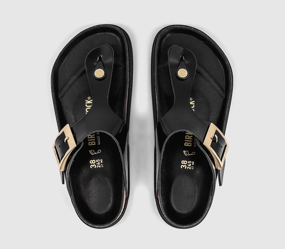 BIRKENSTOCKGizeh Droplet SandalsBlack High Shine