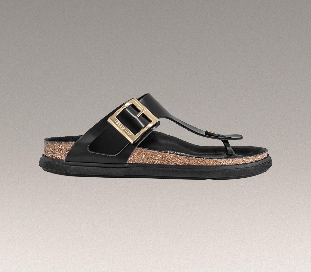BIRKENSTOCKGizeh Droplet SandalsBlack High Shine