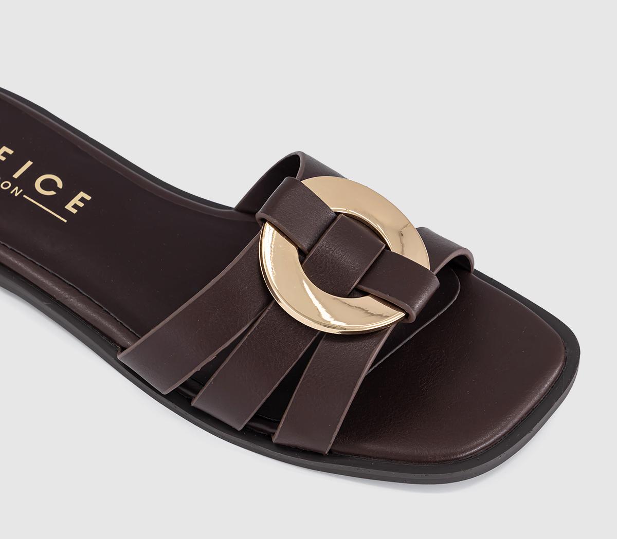 OFFICEStirling Ring Detail SlidersBrown