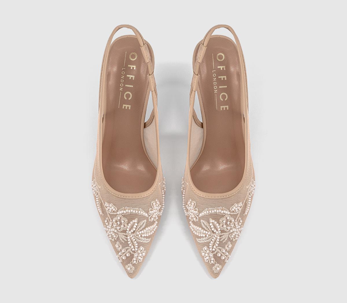 OFFICEMagnify Embellished Court Slingback HeelsBlush