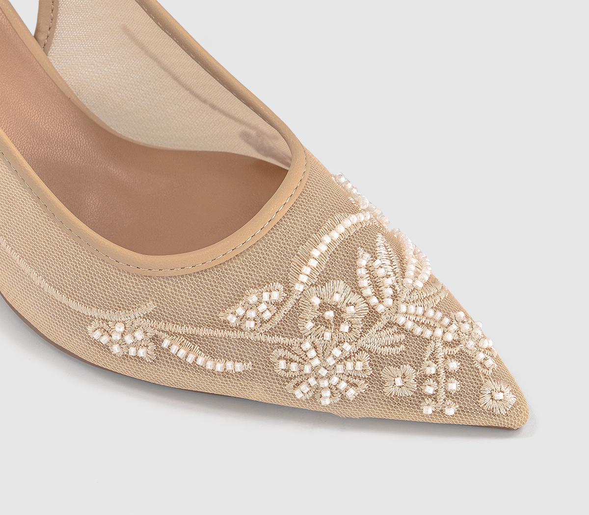 OFFICEMagnify Embellished Court Slingback HeelsBlush