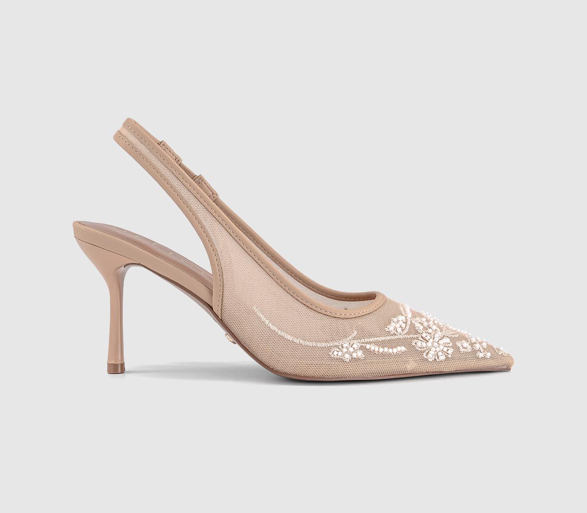 OFFICEMagnify Embellished Court Slingback HeelsBlush