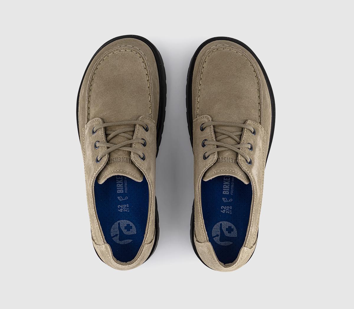 BIRKENSTOCKHighwood Moc Lace Low ShoesGrey Taupe Suede