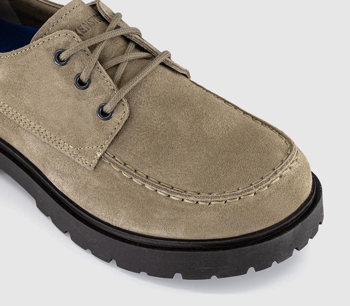 BIRKENSTOCKHighwood Moc Lace Low ShoesGrey Taupe Suede